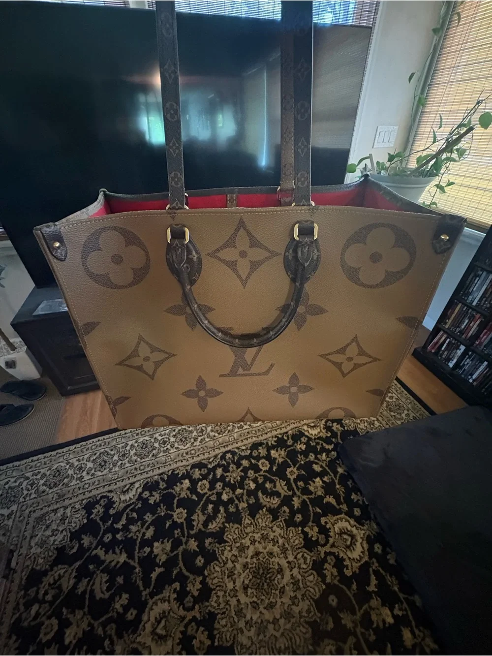 Louis Vuitton OTG GM Reverse Tote with Red Interior